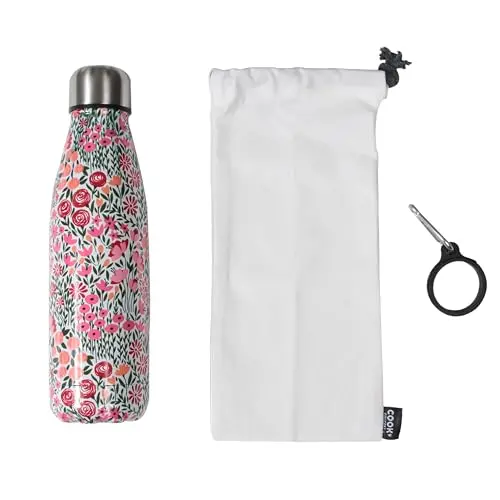 Botella Isotérmica Floral 500ml Cook Concept con Mosquetón Desmontable