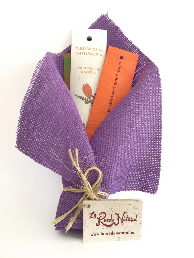 Bouquet Violeta de Inciensos Naturales con Incensario Canvela