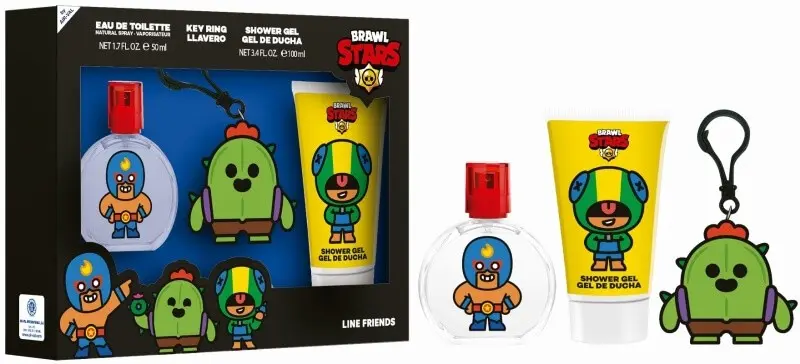 Brawl Stars Set Vapo 50 ml + Gel 100 ml + Llavero Big - Regalo Ideal para Fans del Videojuego