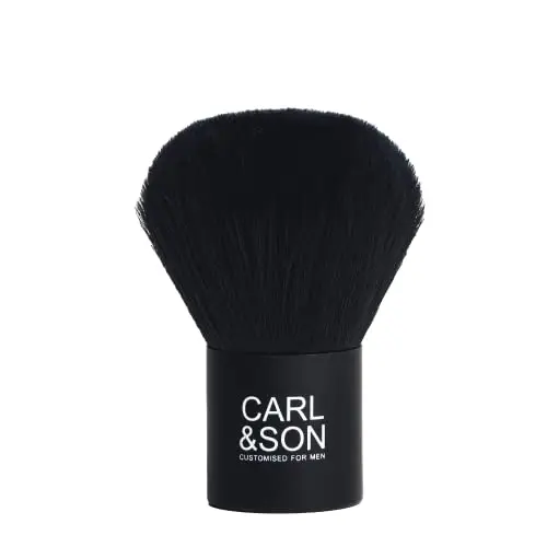 Brocha de Maquillaje Carl&Son para Polvos Faciales - Diseño Ergonómico Negro