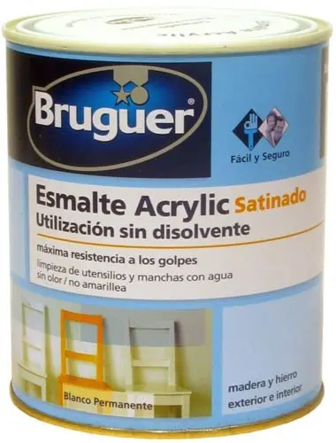 Bruguer Acrylic Blanco Permanente Satinado 750Ml