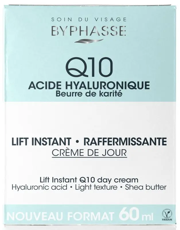 Byphasse Q10 Crema de Día con Ácido Hialurónico y Manteca de Karité 60 ml