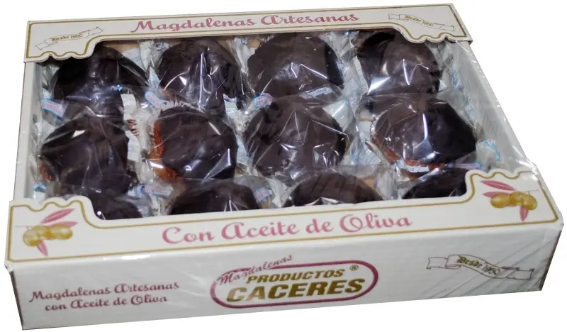 Cáceres Artesanas Magdalenas con Cobertura de Chocolate y Aceite de Oliva 1,2 kg