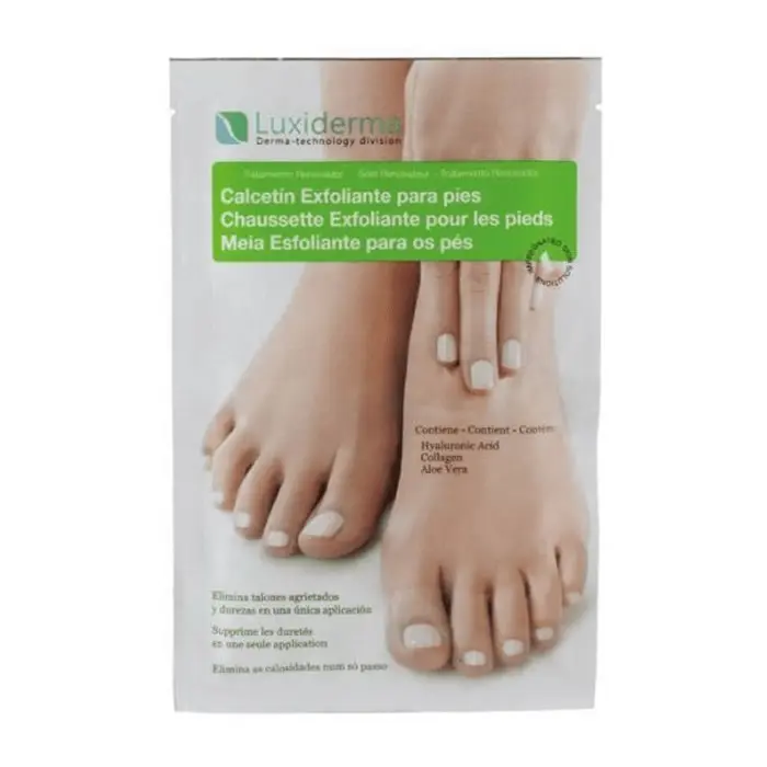 Calcetín Exfoliante LUXIDERMA - Tratamiento 90 Minutos para Pies Secos