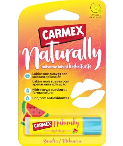 Carmex Bálsamo Labial Naturally Sandía - Hidratación Natural 4,25g