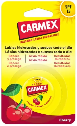 Carmex Bálsamo Labial SPF 15 Cereza - Hidratación y Protección Solar