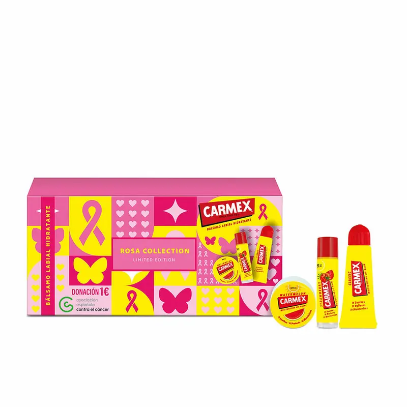 Carmex Caja Rosa Collection - Set de 3 Bálsamos Labiales Hidratantes
