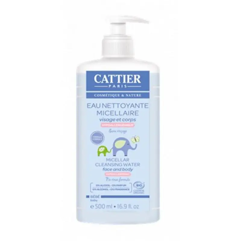 Cattier agua micelar bebe 500ml