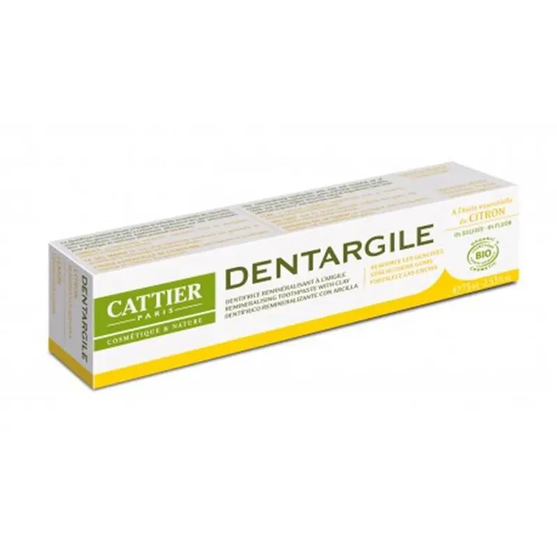 Cattier dentifrico dentargile limon 75ml