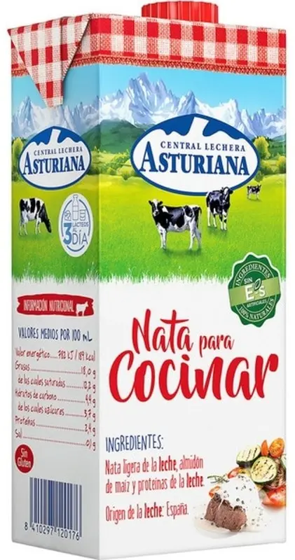 Central Lechera Asturiana Nata para Cocinar Brik 1 L