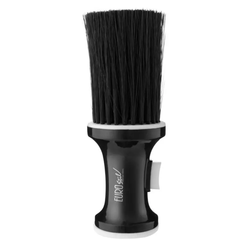 Cepillo barbero de nylon para talco en color negro