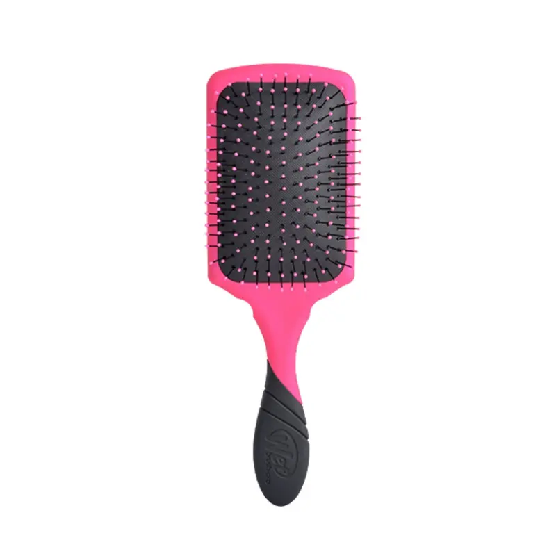 Cepillo desenredante tipo raqueta con mango ergonómico