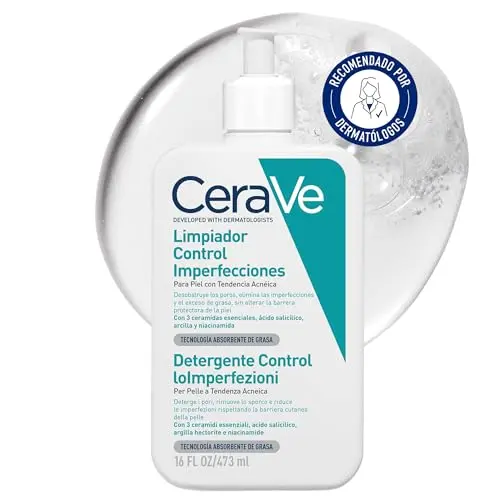 CeraVe Blemish Control - Gel Limpiador Facial para Acné y Piel Grasa 473 ml