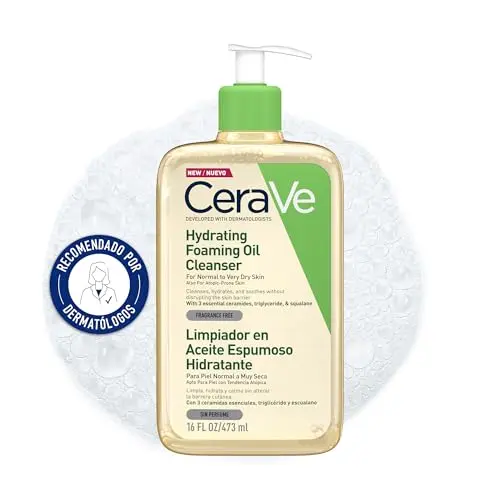 CeraVe Limpiador en Aceite Espumoso Hidratante 473ml - Pieles Secas y Atópicas