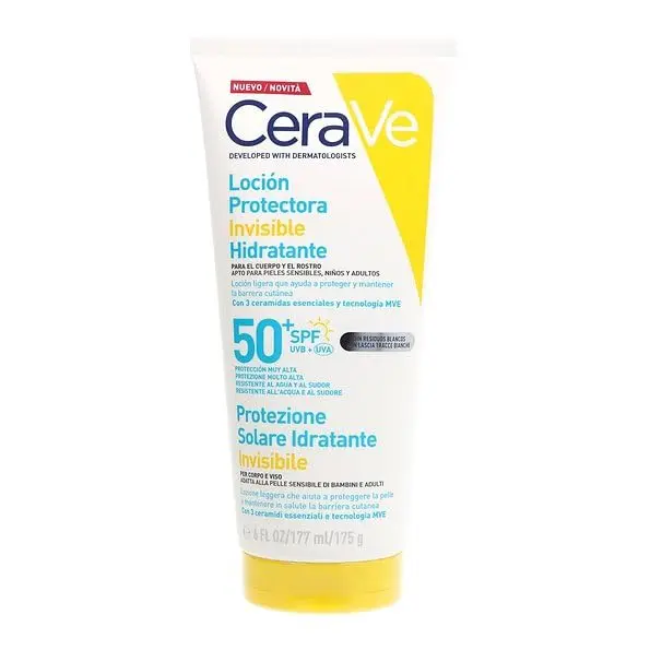 CeraVe Loción Protectora Invisible SPF 50+ Hidratante 75ml