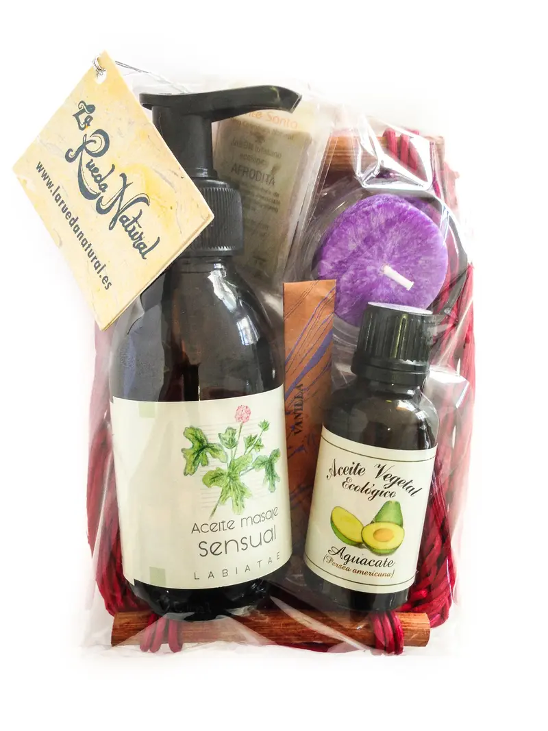 Cesta Regalo Cosmética Ecológica Canvela - Aceites Naturales sin Parabenos