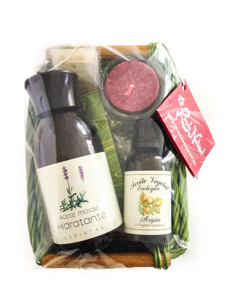 Cesta Regalo Cosmética Ecológica Canvela con Aceite de Argán