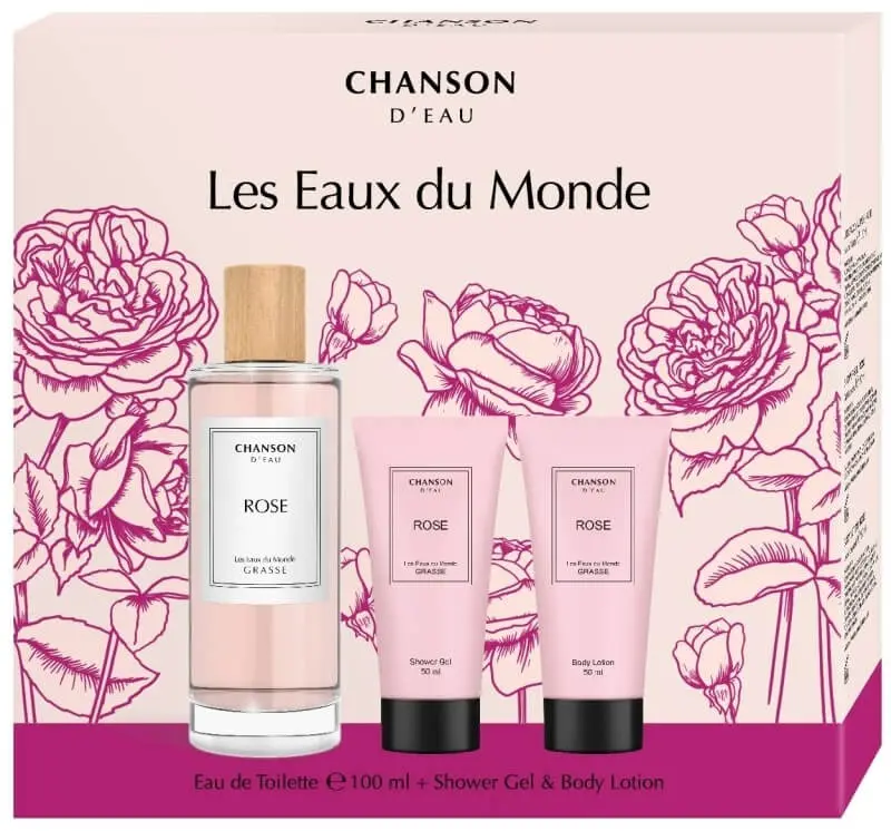 Chanson Estuche Les Eaux du Monde Rose 100Ml + Ge + Bo