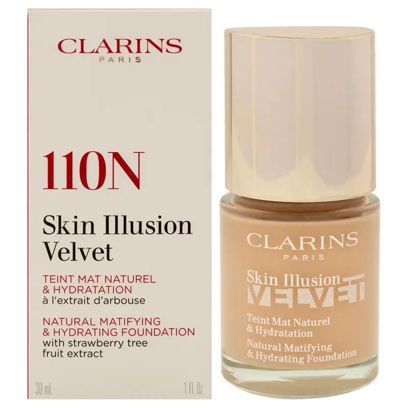 Clarins Skin Illusion Velvet 110N - Base de Maquillaje Sérum Mate