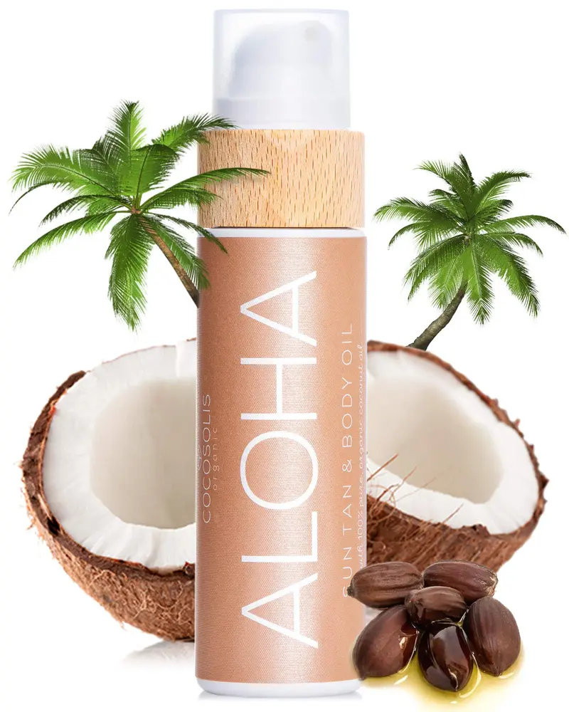 COCOSOLIS Aloha - Acelerador de Bronceado con Vitamina E y 6 Aceites Naturales 110 ml