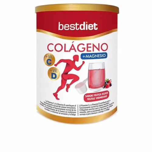 Colágeno con Magnesio en Polvo Frutos Rojos 250g - Best Diet