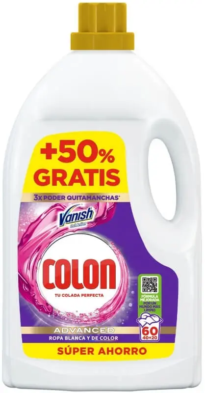 Colon Advanced Detergente Líquido 2,7L 60 Lavados