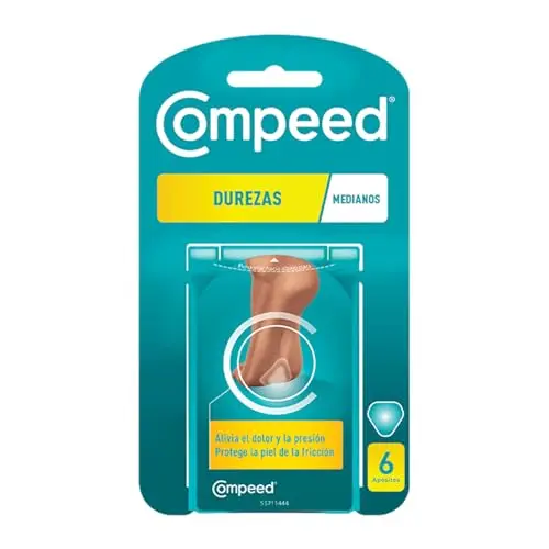 COMPEED Durezas Medianas - Pack 6 Apósitos Hidrocoloides para Alivio Rápido