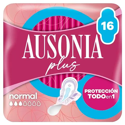Compresas Ausonia Ultrafina Plus Normal con Alas - 16 unidades