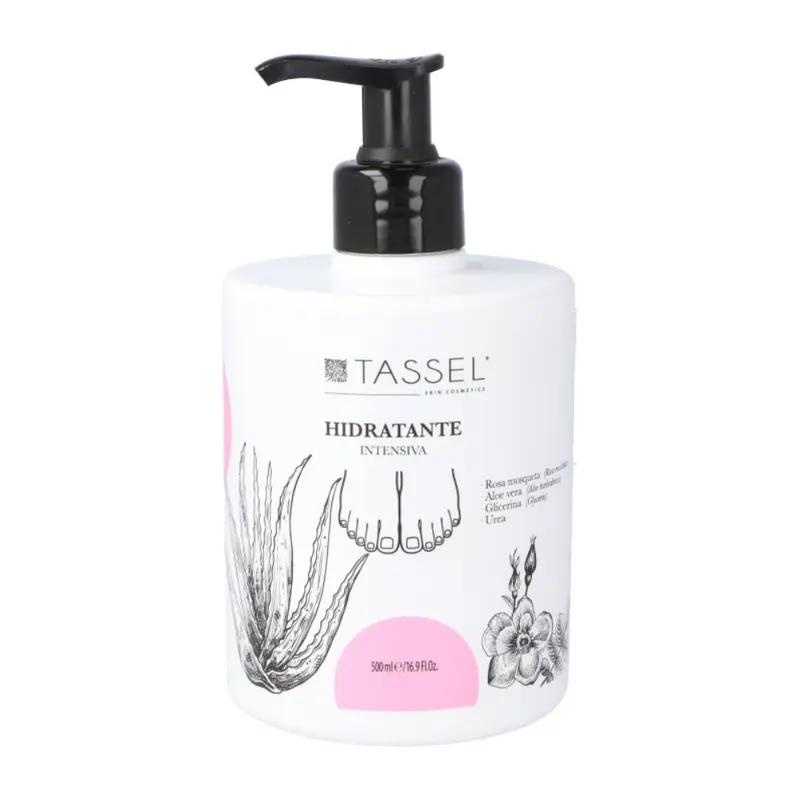 Crema de Pies Tassel Hidratante Intensiva 500ml | Regeneración Profunda con Rosa Mosqueta y Aloe Vera