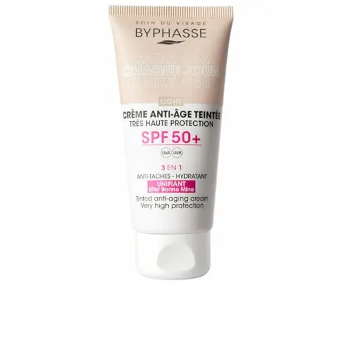 Crema Facial Antiedad Byphasse SPF 50+ Light 50ml - Protección Solar y Hidratación