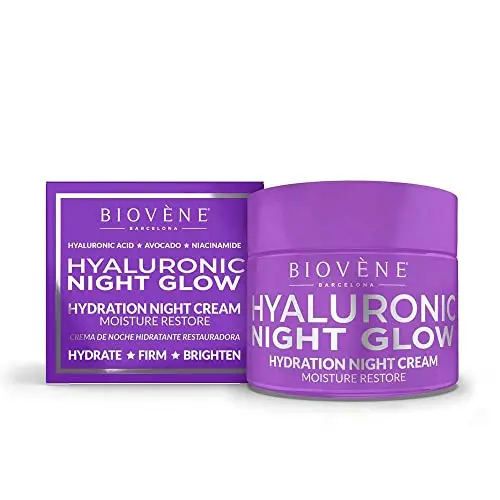 Crema Hidratante Nocturna HYALURONIC NIGHT GLOW - Restauración de Humedad 50 ml