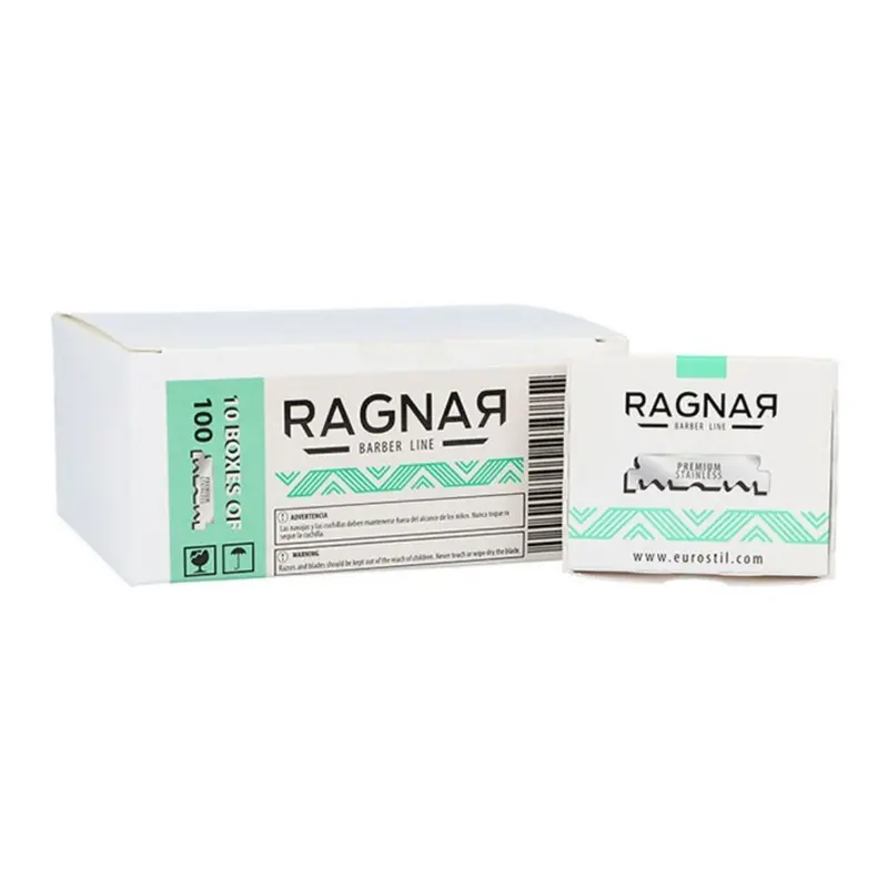 Cuchilla Afeitar Ragnar media hoja platino 10 cajitas de 100 hojas