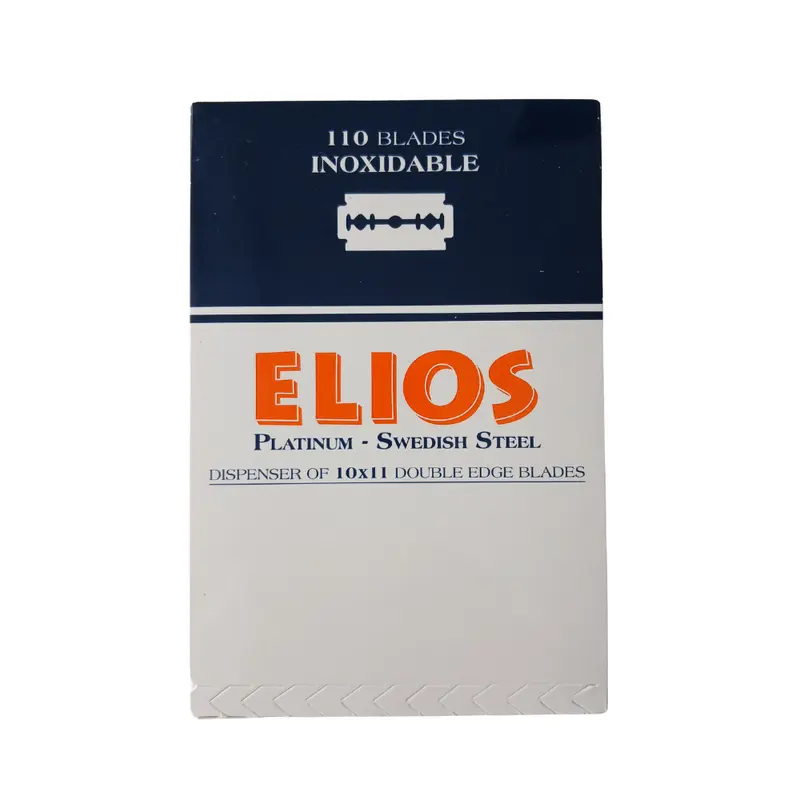 Cuchillas de Afeitar Elios Doble Filo - Pack 110 Hojas Profesionales