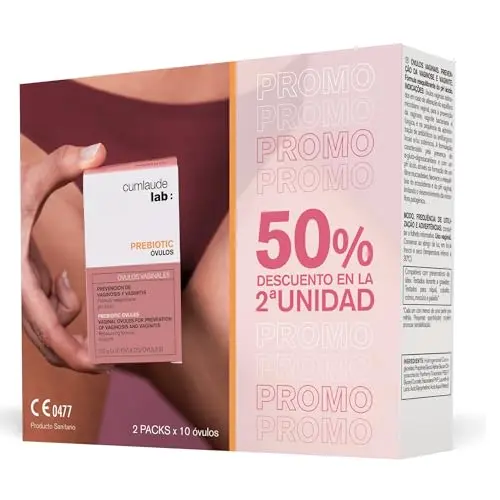 Cumlaude Lab Óvulos Prebiotic - Ácido Láctico y Prebióticos para Equilibrio Íntimo