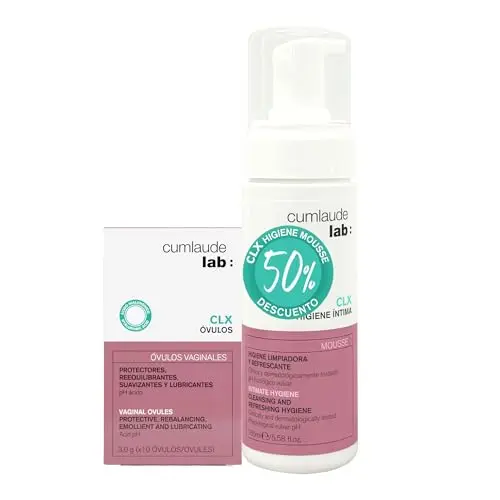 Cumlaude Lab Pack Óvulos Vaginales Hidratantes CLX + Mousse Higiene Íntima 165ml