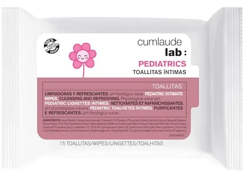 Cumlaude Lab Toallitas Íntimas Pediátricas 15 Unidades - Limpiadoras pH Fisiológico