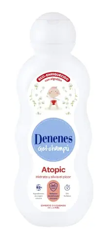 Denenes Atopic Gel Champú - Algodón Ecológico, Hidratación y Alivio para Pieles Sensibles