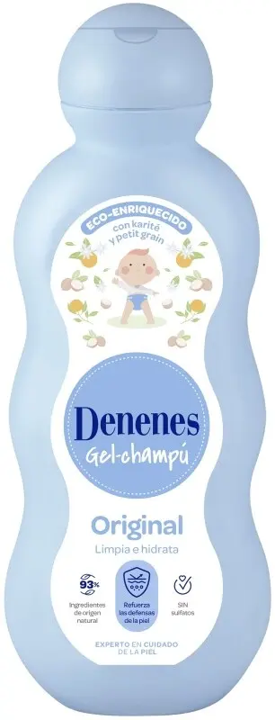 Denenes Gel-Champú Infantil 600 ml – Limpieza Suave y Natural para la Piel Delicada del Bebé