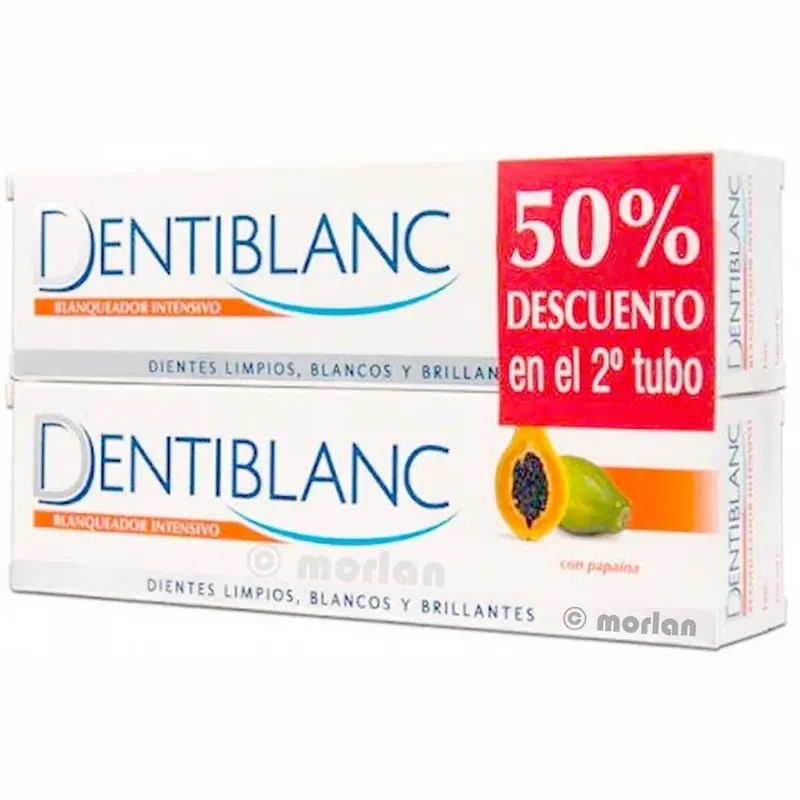 Dentiblanc Blanqueador Intensivo con Papaya - Pack 2 x 100 ml