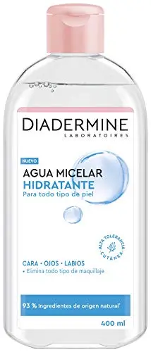 Diadermine Agua Micelar Hidratante 400ml - Limpieza y Hidratación con Aloe Vera