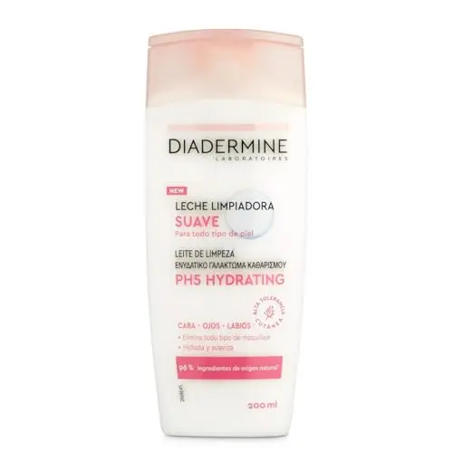 Diadermine Leche Limpiadora Suave 200 ml - Limpieza e Hidratación Facial