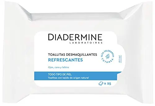 Diadermine Toallitas Desmaquillantes Refrescantes - 25 Unidades Piel Normal/Mixta