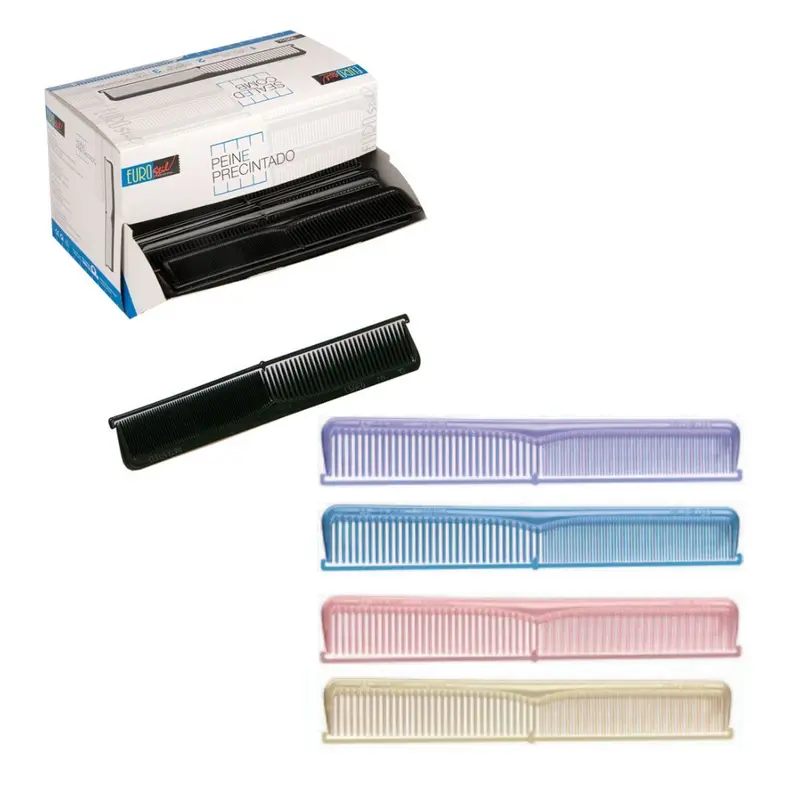 Dispensador de peines de un solo uso precintados caja 100 unidades colores
