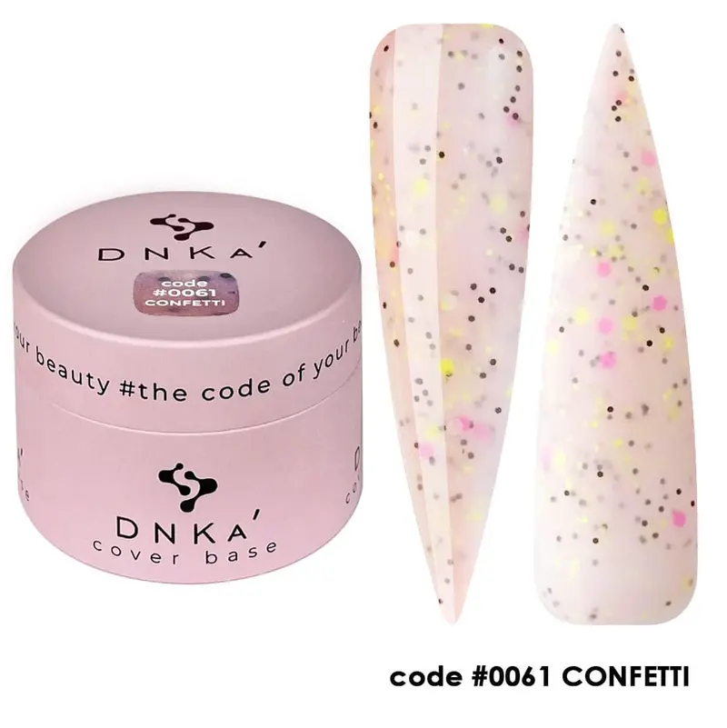 DNKa' Base cubriente #0061 Confetti, 30 ml
