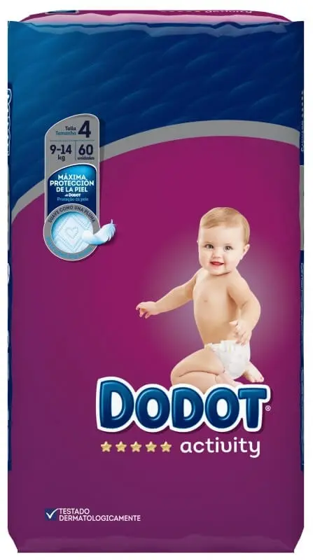 Dodot Activity Talla 4 (9-14 kg) 58 Uds
