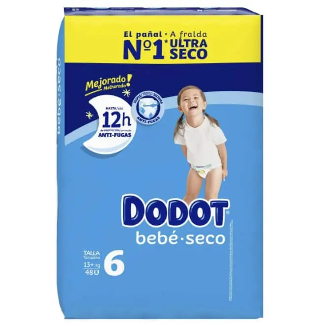 Dodot Bebé Seco Talla 6 (+13 kg) 48 Pañales