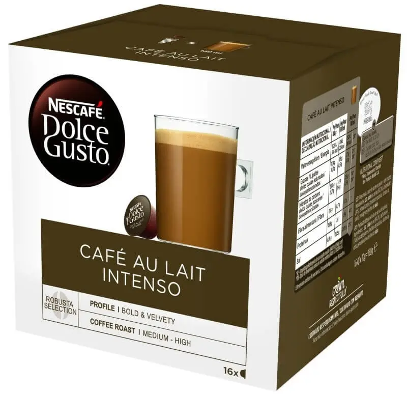 Dolce Gusto Café Intenso Con Leche 16 Cápsulas