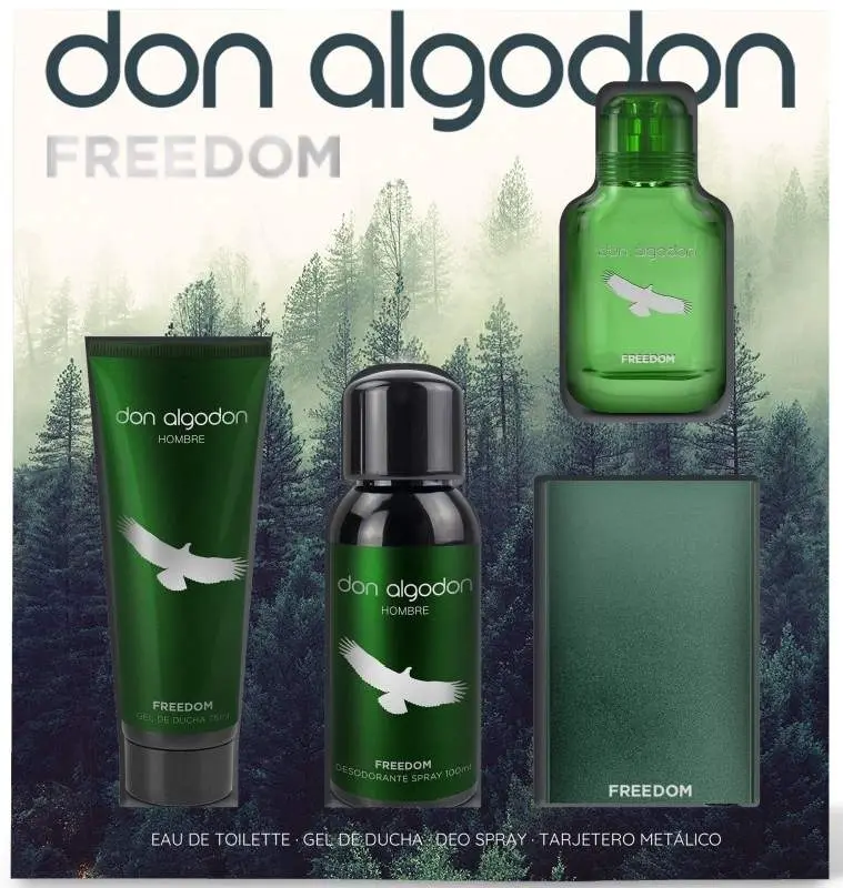 Don Algodon Freedom Estuche de Regalo para Hombre 4 Piezas