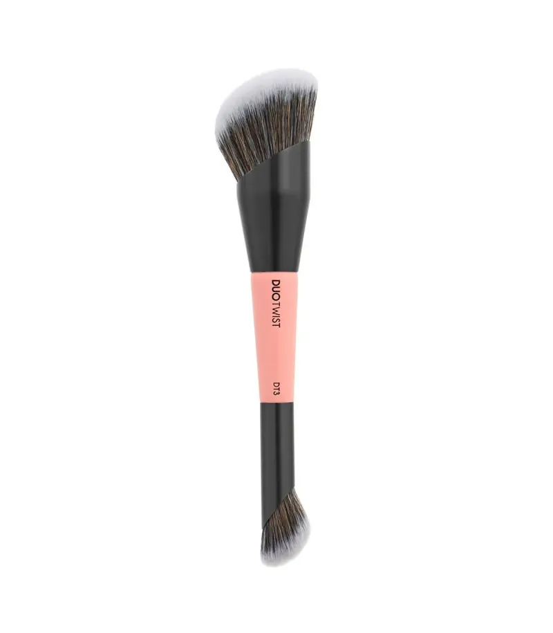 DUO TWIST DT3 - Brocha doble biselada para contornear y corregir - MAIKO