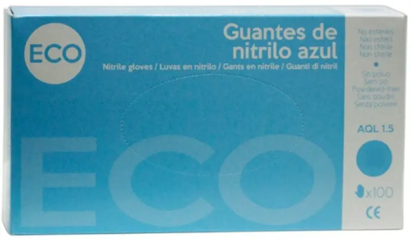 Eco Guante Nitrilo Azul 100U